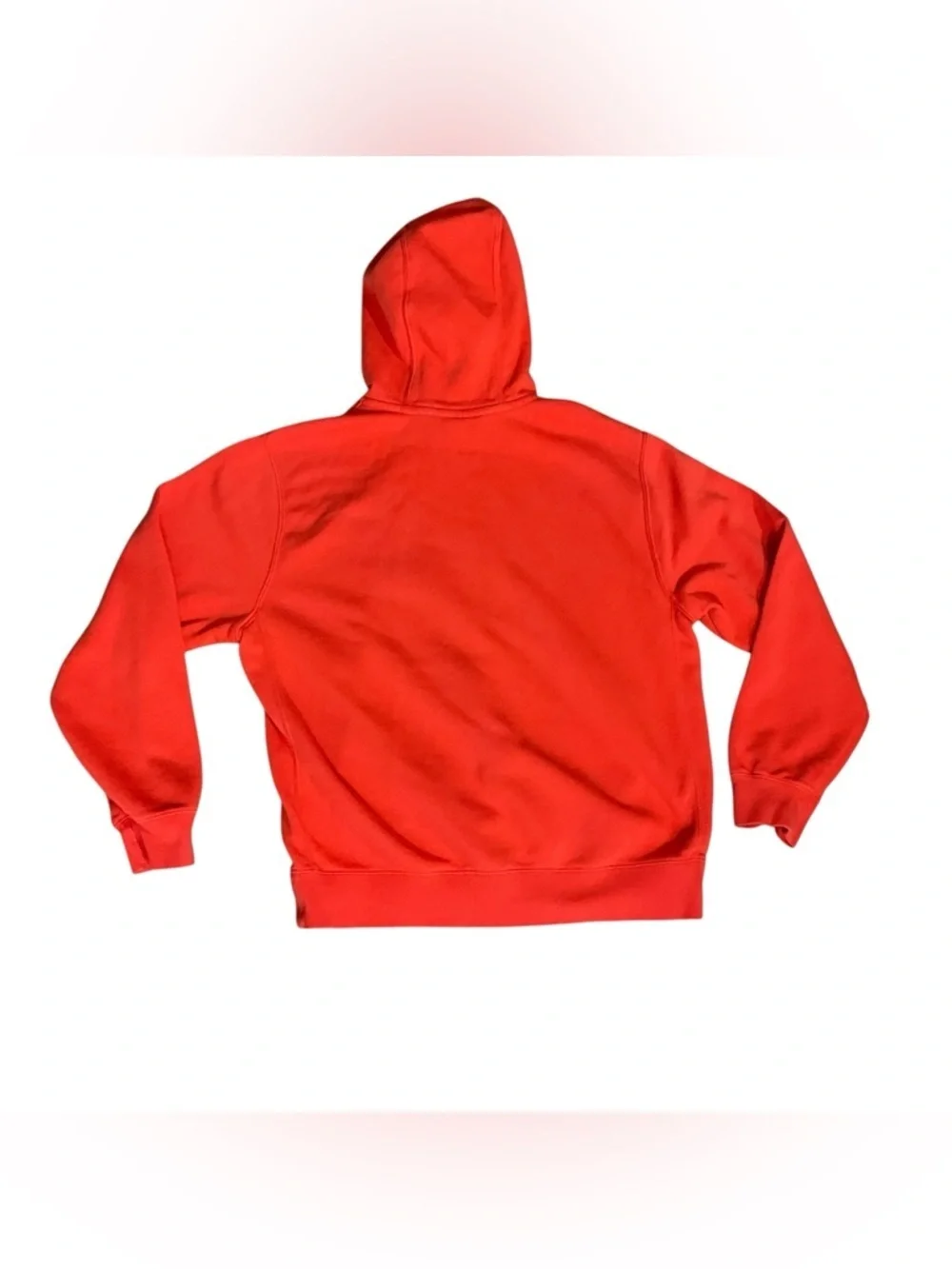 Nike Club Fleece Pullover Hoodie Team Orange White Swoosh Men M